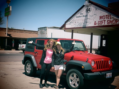 The "Jeep® Girls," Ashley and Brittany Hill, with their Jeep Wrangler Unlimited