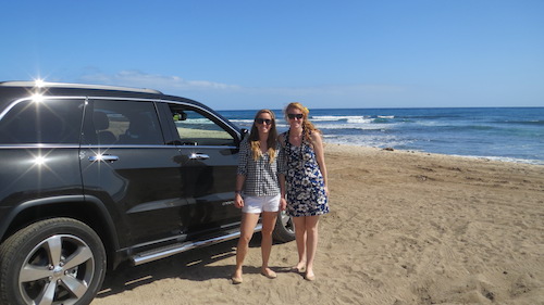 brittany and ashley with Grand Cherokee