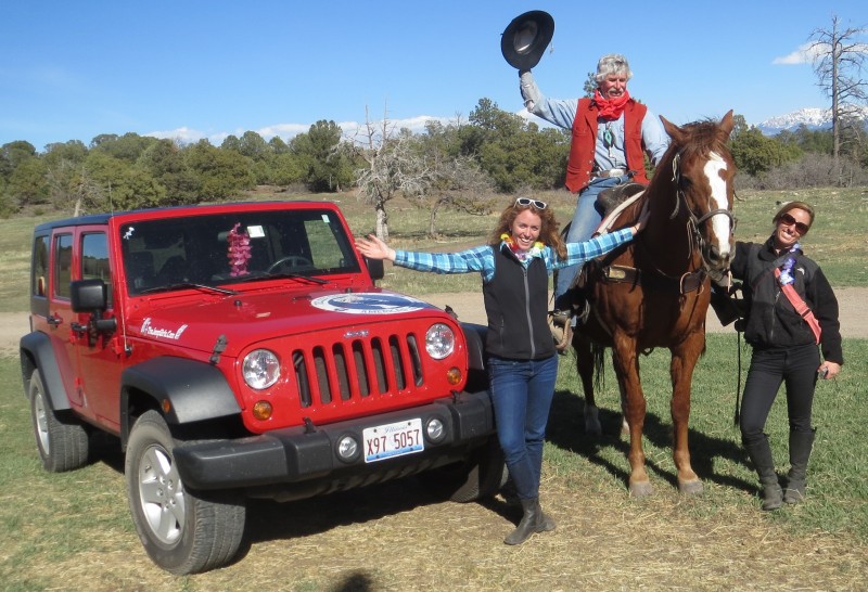 Ashley (left) and Brittany Hill with Roudy Roudebush.