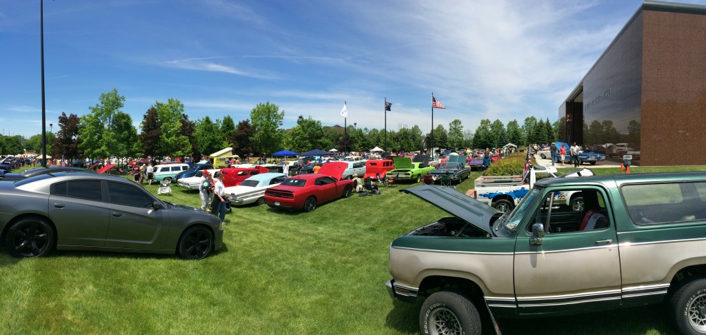 Vehicles from nearly all era were represented June 6, 2015, at the 26th annual CEMA Charity Car Show. Photo courtesy of Adventure Chrysler Jeep Dodge, Willoughby, Ohio.