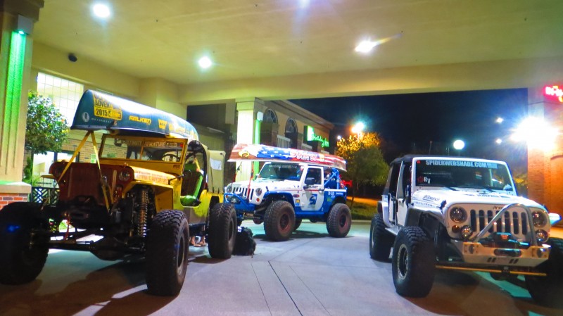 lined up at the Auburn Holiday Inn