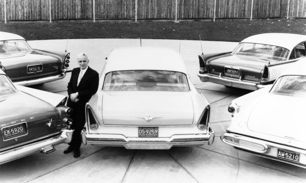 Virgil Exner with the 1957 models.